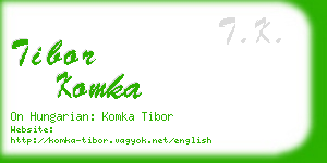 tibor komka business card